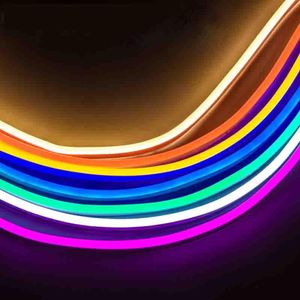 NEON ROPE LED 스트립 RGB AC 220V 50 미터 실외 방수 5050 SMD 라이트 60LEDS 1 미터 240V305U에서 전력 절단 가능