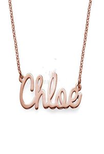 316L stainless steel Personalize Cursive name necklace Customized necklace with black bag locket necklaces chains for women7462447