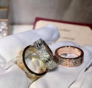 Luksusowe pierścienie modowe mężczyźni kobiety oryginalne wysokiej jakości gwiaździste srebrne srebrne platowane 18 -karatowe różowe złoto pierścień miłosny dla par 8158744
