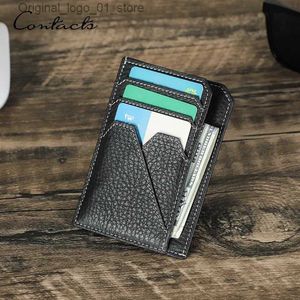 Money Clips ContactのMen for Men Zipper Coin Pruses Money Clip Women Card Holders Ultra Thin Small Mini Wallets Q231213