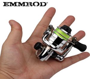 Emmrod mini100 bolso molinete de pesca liga equipamento pesca pequeno molinete 431 roda metal pesca carretel pequeno y181003595675