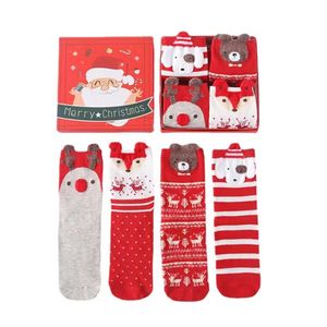 Julstrumpor, barnboxade Middle Tube, Winter Women's Socks, Red Zodiac Gift, tredimensionella tecknade kvinnors presentförpackning, bomullsstrumpor Q4