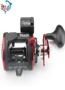 Rosewood Fishing Trolling Reel TR430 med räknare Drumfiskningsrulle Vessel Trolling Boat Baitcast Högerhjul5167111