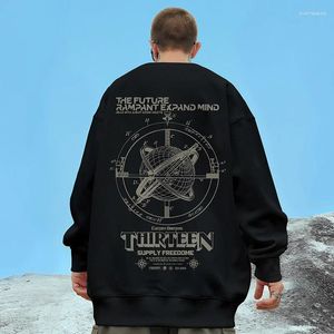 Hoodies masculinos engraçado giroscópio gráfico impresso sweatshirts hombre hip hop streetwear oversized pulôver y2k roupas vintage