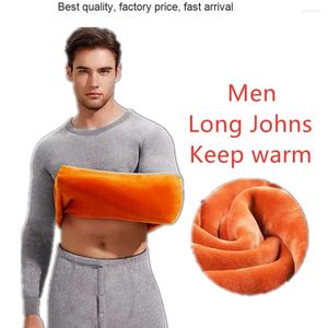 Herrens termiska underkläder av hög kvalitet vintermäns uppsättningar plus sammet kostym polyester bekväm varma långa Johns kvinnor under