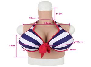 Artificial Silicone Fake Breast Form Roanyer Transgender dresser Male To Female Realistic dressing Boob Cosplay H Cup3528030