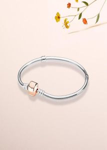 Großhandels-Europäische Perlenknochenkette für Damen-Accessoires-Armband aus 925er-Sterlingsilber mit Roségold-Beschichtung und Originalverpackung 3015869