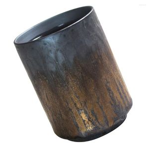 Vinglas med keramik i keramik i keramik Keramik Keramik Kaffugn Gilt Rust Glaze Antique Teacup Hushållsvatten