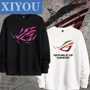 Republic of Gamers, ROG Eye of the Loser, logo, crewneck sweatshirt, graphics card, game peripherals, loose long-sleeved clothing for men and women