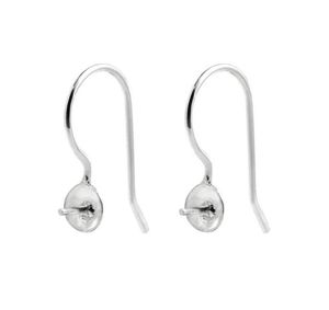 10 Pairs Earwire 925 Sterling Silver Jewellery Findings Fishhook with Cap and Peg for Half Drilled Pearls9324545