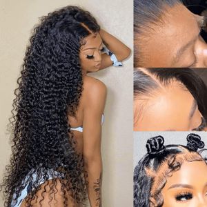 Deep Curly Human Hair Ultra-thin HD Lace Wigs 4x4 5x5 6x6 7x7 13x4 13x6 Swiss Lace Bleach Knots Pre Plucked Natural Hairline For Black Women