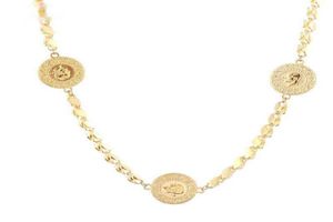 Muslimische islamische Halskette Gold Oman Münze Luxusschmuck Unisex Anhänger Allah Halskette Arabische Party Bankett Hochzeit Urlaub Geschenk Wholes4186027