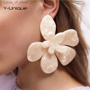 Charme Neue Übertriebene Essigsäure Große Blume Ohrringe für Frauen Böhmischen Stil Urlaub Mode Party Schmuck Geschenke Zubehör T231213