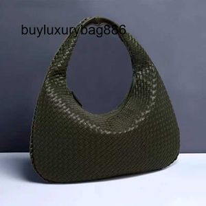 Women Handbag Botteg Venets Same Type of Sheepskin Woven Cloud Bag Large Dumpling Korean Version Casual Knotted Handbag Horn