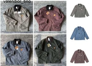 NYA 24SS DESIGNER MENS JACKETS CANVAS CARHART PUCKOVER PLACK LAPEL NECKA Ullkläder CARHARTTLYS OUTWEAR POLLED STURKER