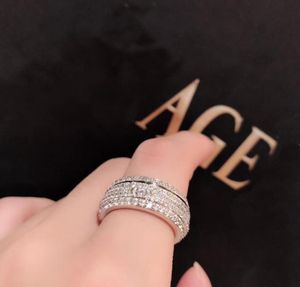 anillo de la serie de posesión PIAGE ROSE extremadamente plata de ley chapada en oro de 18 quilates Joyería de lujo giratorio exquisito regalo marca diseñador4382756