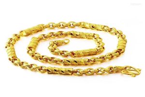 Solid kolonnkedja med repkedja halsband guldfärg halsband 18k guld plated9867007