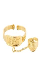 24K Gold Plated Cuff Bangle and Ring Trendy Carved Letter My Baby Bracelet for Baby Child92102652920136