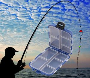 HS003 New 10 Compartments Storage Case Fly Fishing Lure Spoon Hook Bait Tackle Case Box Fishing Accessories Tools Whole9946178