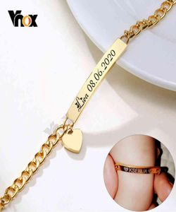 Vnox Custom Personalize Baby Name Bracelet Anti Allergy Stainless Steel Chain Adjustable Infant Baptism Gifts to Girls Boys9732336