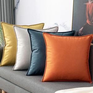 Pillow Case Velvet Nordic Light Luxury Living Room Sofa Pillowcase Cover Waist Solid Color Orange Blue