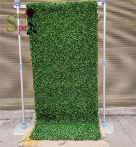 Ghirlande di fiori decorativi SPR Personalizzato Matrimonio in seta artificiale Roll Up Muro di erba Rosa Sfondo4172020