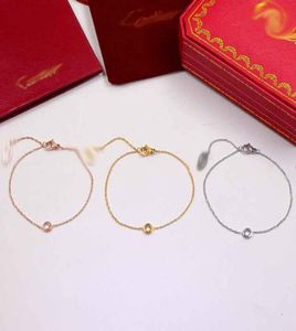 Factory Whole Classic Solitaire Bracelet new Fashion 316L Titanium Steel gold silver rose Bracelet Couple Jewelry Gift7921513