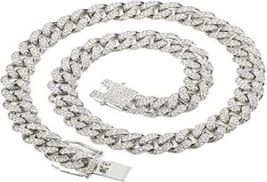 Mens Iced Out Chain Hip Hop smycken halsband armband guld silver miami kubanska länkkedjor halsband11797953533870