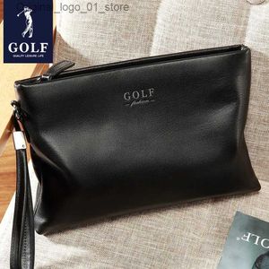 Pieniądze klipy golf męska torebka o dużej pojemności portfel oryginalna skórzana marka torba krowita autentyczna torebka makijażu q231213