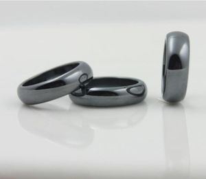 Magnetic Hematite Rings Fashion Magnetic 6mm Width Cambered Surface Hematite Rings 3A Quality8338310