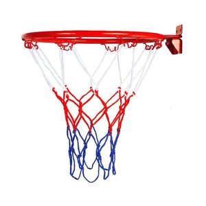 Balls 32cm Wall Mounted Basketball Hoop Netting Metal Rim Hanging Basket Basket-ball Wall Rim W/ Screws Indoor Outdoor Sport 231213