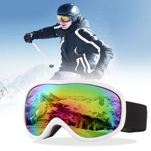 Óculos de esqui camadas duplas uv400 anti nevoeiro grande máscara óculos de esqui neve das mulheres dos homens snowboard óculos de sol 231212