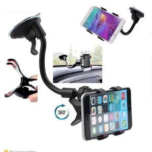 Bionanosky Universal 360 ﾰ I bilens vindruta Dash Board Holder Mount Stand för iPhone Samsung GPS PDA -mobiltelefon Black