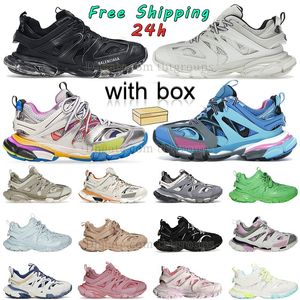 Gratis fraktspår 3 3.0 Designer Casual Shoes With Box Mens Womens Platform Sneakers Triple S Black Pink Blue Beige Red Runners Tess.S. Gomma lädervandrar tränare