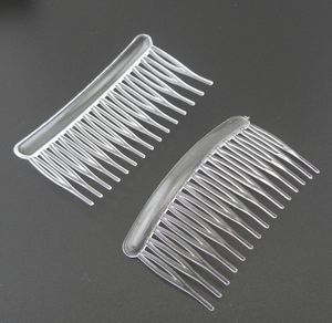 20PCS 15teeth medium size 45cm80cm White Clear plain Plastic hair combs for diy hair accessoriesSide combs for bridal wedding1658770