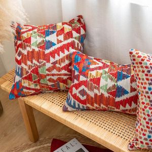 Pillow Red Pillows Boho Case Cordury Decorative Cover For Sofa Chair Joyful Warm Home Decorations