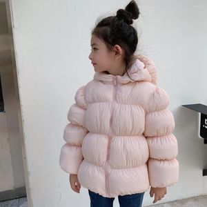 Down Coat 4-13y Barn White Duck Jacket Winter Girls Coats Zipper Hooded Solid Tidal Current Kids Outerwear Clothes H183