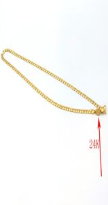 Women039s Necklace Curb Chain Solid 24 K Till Link Fine Gold Autentico Birthtine Regali di San Valentino Valuto 20 pollici 4 M6456311