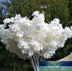 95 cm Seta Ortensia Ramo bianco Alla deriva Neve Gypsophila Fiori artificiali Fiori di ciliegio Arco nuziale Decorare fiori finti8970154