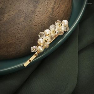 Hair Clips Flower Clip Ins A Word Wind Company Contracted Freshwater Pearl Pin Retro Geometric Edge Accessories Wholesale