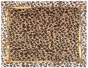 Nowy przylot Twill Silk Scalf Woman Square Scalf Leopard Mash Modna Scarfwrap Hidżab żeńskie szale 130CMX130CM9857165