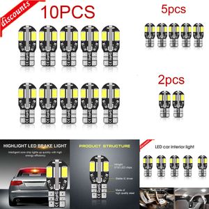 新しい装飾ライト10xカーシグナルライトT10 W5W LED 5730 8SMD LEDライト12Vオートドームバルブサイドウェッジカーバックアップライトライトカーアクセサリー