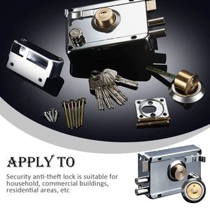 Door Locks Exterior Iron Security AntiTheft Lock Multiple Insurance Wood Gate Hardware Household Indoor Dormitory 231212