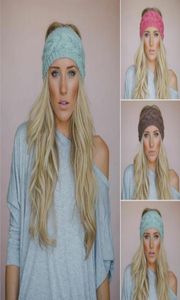 Kobiety do włosów akcesoria miękka szydełkowa opaska na głowę kwiat Fryzjer cieplejszy Uszy Winter Headrprap Earmuffs moda szerokie nakrycia głowy 3983745