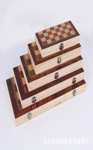 4 Size International Chess Chess Wooden Folding Wood Boxed Color Box Package Set Board Game Foldable Portable Kids Gift309E1347561