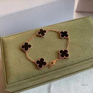 Van Clover Armband Designer Jewlery Rose Gold Armband For Woman Luxury Silver Four Leaf Charm Braclet med Box Zuf1