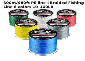 300m980ft PE Line 4Braided Fishing Line 6 Färger 10100lb Test för Saltwater Higrade Performance High Quality Good 4065322