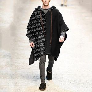Hoodies masculinos 2023 roupas capa e xale pulôver capa de pano de lã casaco moletom maré