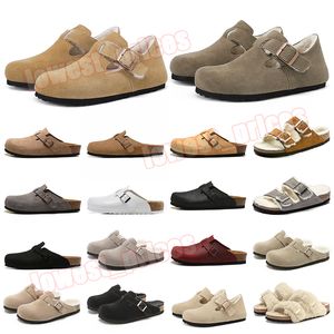 2024 Top Birkin Stock Slippers For Men Womens Bostons COGS Sandaler Arizonas Platform Trainers Casual Shoes Sneakers Fur Slides Flip Flops Shearling Suede Loafers