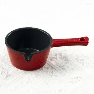 Pans 10cm Mini Cast Iron Enamel Oil Milk Pot Non-Stick Omelette Frying Pan Breakfast